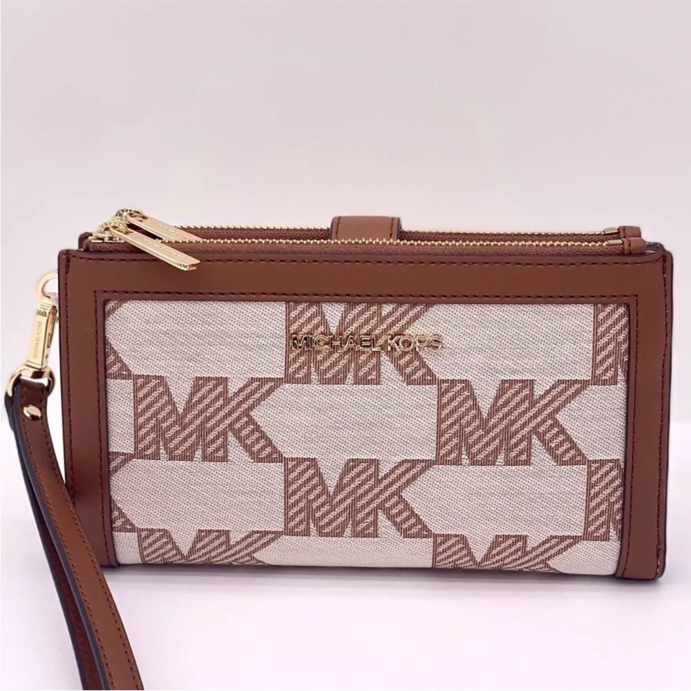 Michael Kors DoubleZip Wristlet Wallet Luggage